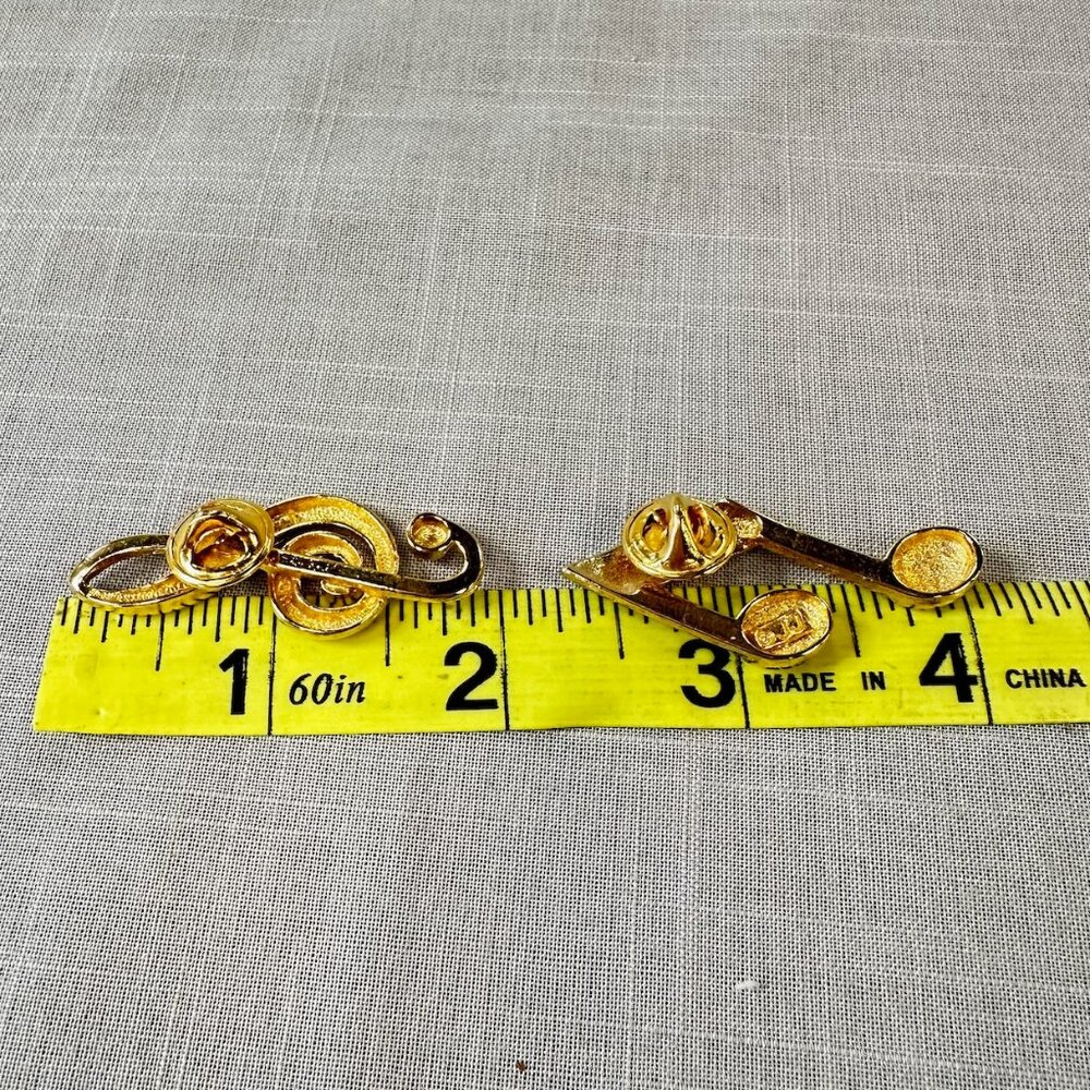 Vintage JJ Gold Tone Music Pins - Picture 11 of 11